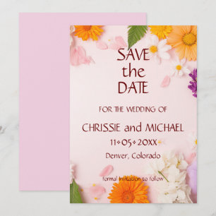 Elegant Boho Floral #3 Save The Date