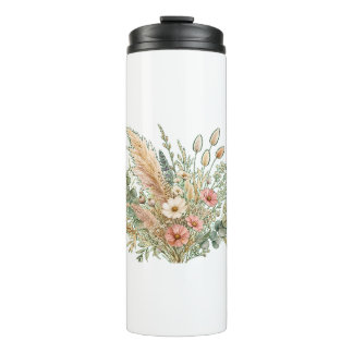 Elegant Boho Floral Bouquet – Botanical Nature Des Thermal Tumbler