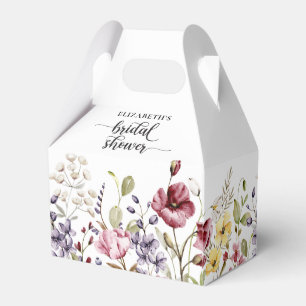 Elegant Boho Floral Bridal Shower Favor Box