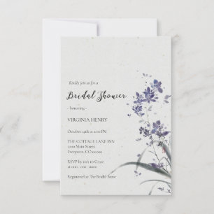 Elegant Boho Floral Bridal Shower  Invitation