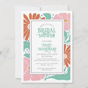 Elegant Boho Floral Bridal Shower Invitation