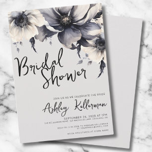 Elegant Boho Floral Bridal Shower Invitation