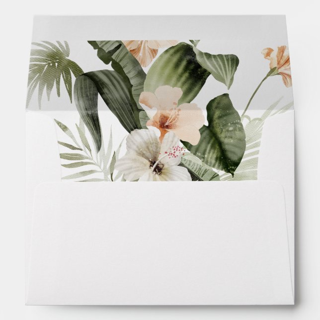 Elegant Boho Floral Greenery Envelope (Back (Bottom))