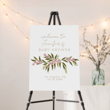 Elegant Boho Floral Modern Baby Shower