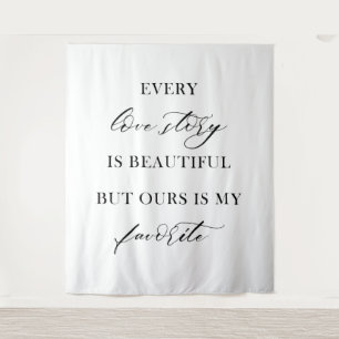 Elegant Boho Floral Wedding Tapestry Backdrop 