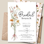 Elegant Boho Floral Wildflower Bridal Brunch Invitation<br><div class="desc">Are you looking for a beautiful bridal shower theme for a bride-to-be? Check out this Elegant Boho Floral Wildflower Bridal Brunch Invitation. It features a beautiful bouquet of watercolor wildflowers on a white background. On the back, you find a cute floral pattern with a pink background. But you can change...</div>