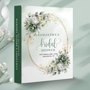 Elegant Boho Greenery Bridal Shower Album Binder