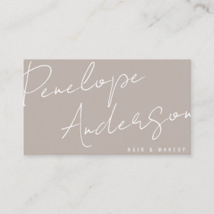 Elegant Boho Grey Neutral Chic Minimalist Modern Business Card
