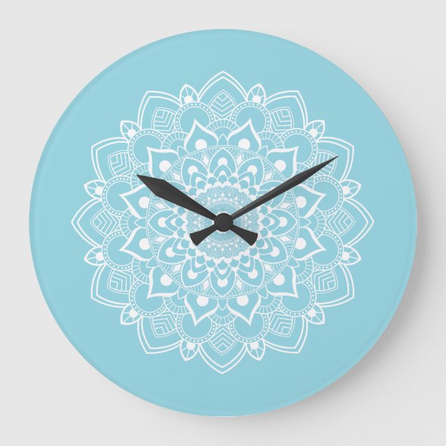 Elegant Boho Mandala  Large Clock (Front)
