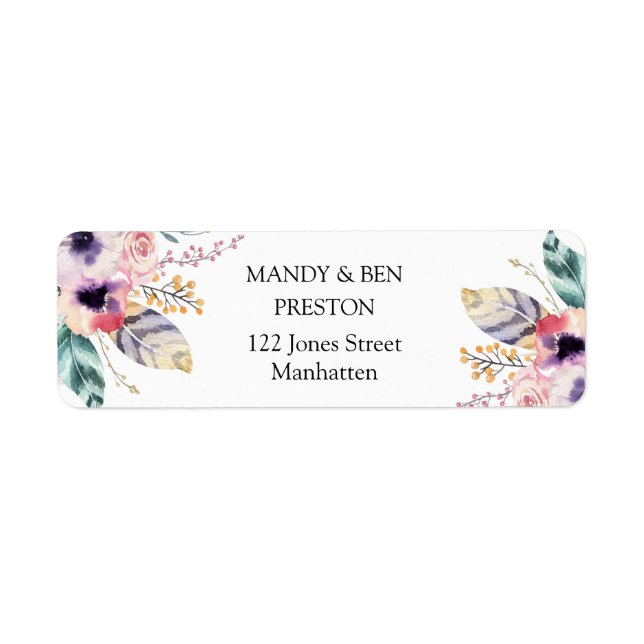 Elegant Boho Mariage Collection-adresskleber (Devant)