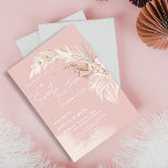 Elegant Boho Pampas Blush Sweet 16 Party Invitation<br><div class="desc">An elegant Sweet 16 invitation designed with pampas grass and blush boho florals. Ideal for event planners,  venues,  or large orders. Customize details for milestone birthday celebrations. Automatic discounts on 25  invitations.</div>