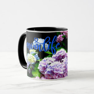Elegant boho pink purple blue floral Best Mom Ever Mug