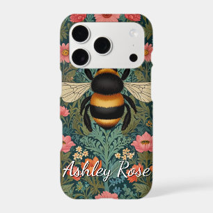 Elegant boho retro bumblebee spring florals
