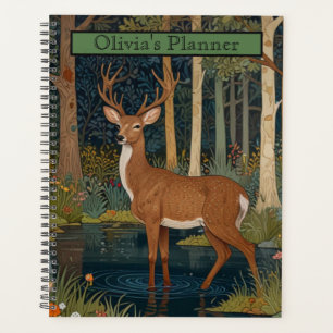 Elegant boho rustic woodland deer  planner