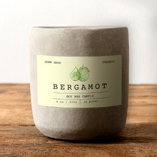 Elégant Boho Soft Green Bergamot Étiquettes