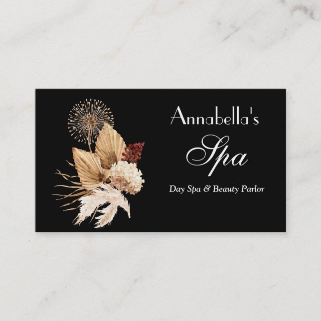 Elegant Boho Spa Carte de visite (Devant)