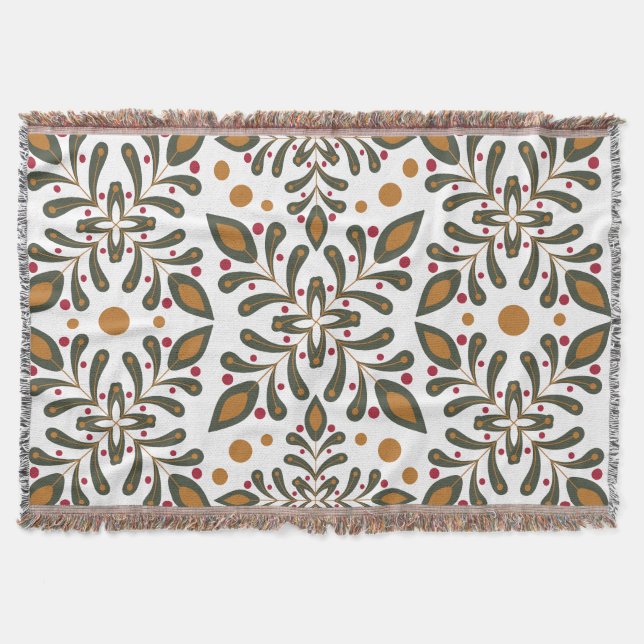 Elegant Boho Throw Blanket (Front)