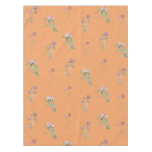 Elegant Boho Vintage Orange Floral Pattern Spring 