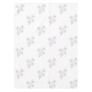 Elegant Boho Vintage Purple Floral Pattern Spring Tablecloth