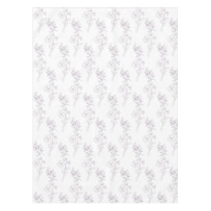 Elegant Boho Vintage Purple Floral Pattern Spring Tablecloth