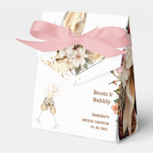 Elegant Boho Western Cowboy  Bridal Shower Favor Box