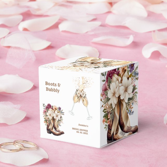 Elegant Boho Western Cowboy Bridal Shower Favor Box (Wedding)
