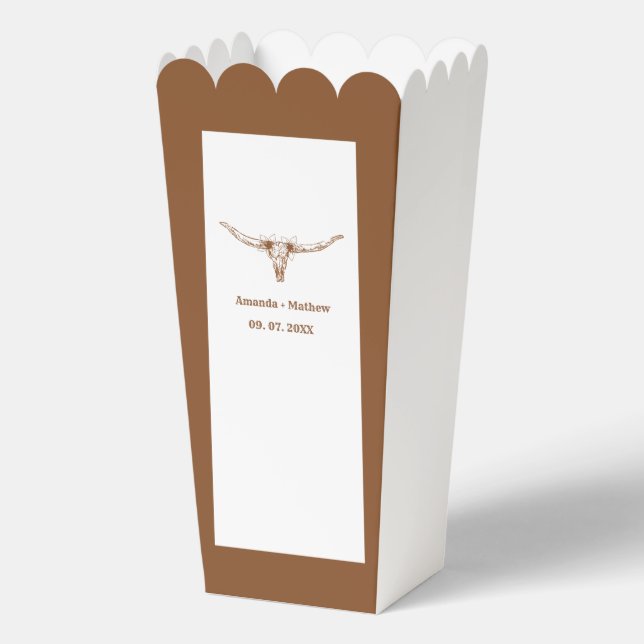 Elegant Boho Western Cowboy Wedding  Favor Box (Front)