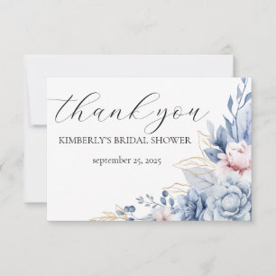elegant Boho Wildflower Baby Shower Thank You Card
