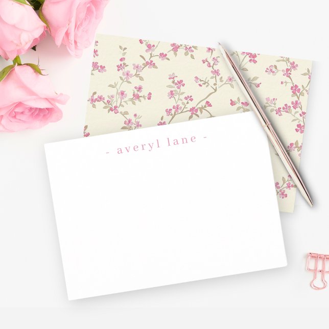 Elegant Boho Wildflower Personalized Stationery Card (Creator Uploaded)