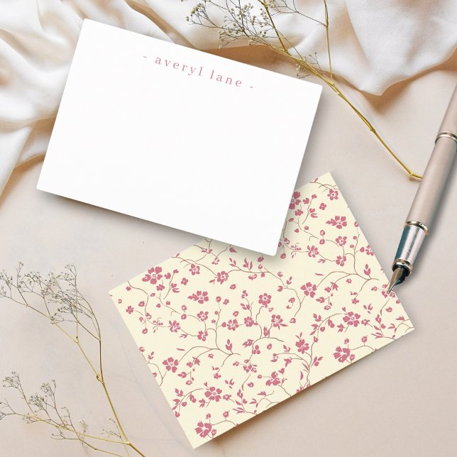 Elegant Boho Wildflower Personalized Stationery Card (Creator Uploaded)