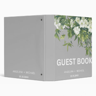Elegant Boho Wildflower Wedding Guest Book Binder