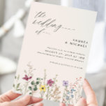 Elegant Boho Wildflower Wedding Invitation<br><div class="desc">Bring a touch of bohemian charm to your special day with our Boho Elegant Wildflower Wedding Invitation. The beautiful beige background sets the stage for the intricate pressed wildflower design at the bottom, adding a touch of charm and elegance to your celebration. This invitation is the perfect representation of your...</div>