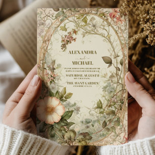Elegant Boho Wildflower Wedding Invitation