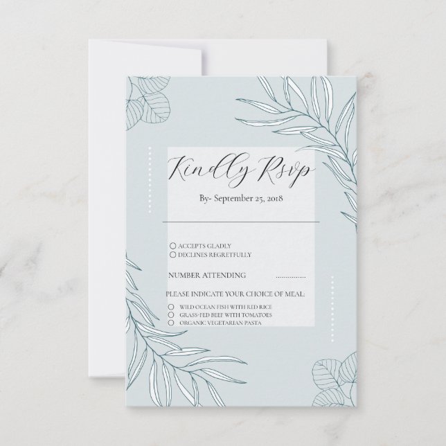 elegant Boho Wildflower Wedding RSVP Card (Front)