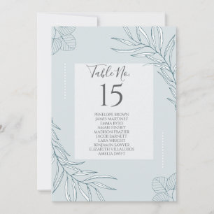 Elegant Boho Wildflower Wedding table seating  Invitation