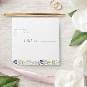 Elegant Boho wildflowers Return Address Wedding Envelope