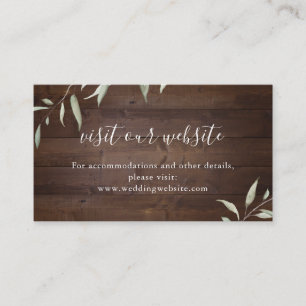 Elégant bois vert site rustique Insérer carte