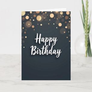 Elegant Bokeh Birthday Card