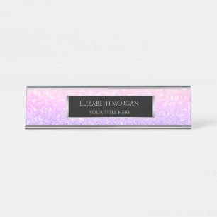 Elegant Bokeh Frame Desk Name Plate