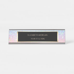 Elegant Bokeh Ombre Frame Desk Name Plate