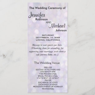 Elegant Bokeh Wedding Program