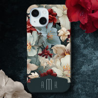 Elegant Bold Floral with Custom Monogram
