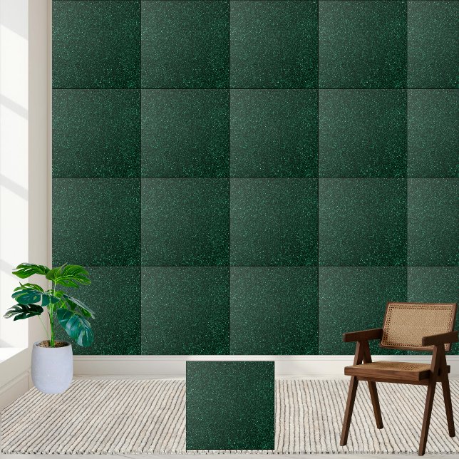 Elegant Bold Green Glitter Sprinkle Radiant Tile (Elegant Bold Green Glitter Sprinkle Radiant Ceramic Tile)