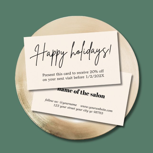 Elegant Bold Pastel Holiday Salon Coupon (Creator Uploaded)