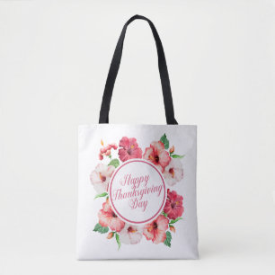 Élégant Bon thanksgiving floral Sac fourre-tout