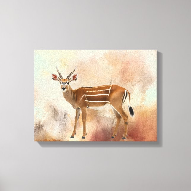 Elegant Bongo Antelope Canvas Art (Front)