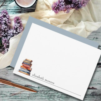 Elegant Book Lovers Personalized Card