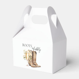 Elegant Boots and Bubbly Wester Bridal Shower Favor Box