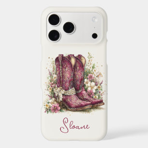 Elegant Boots with Flowers Monogrammed