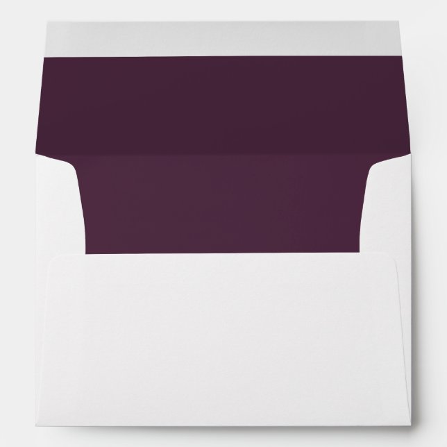 Elegant Bordeaux Colour Lined Wedding Envelope (Back (Bottom))